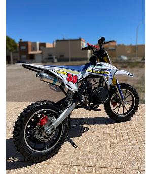 VENTA Mini motocross de gasolina de 50cc REBELDE SMH99935-RM-Azul
